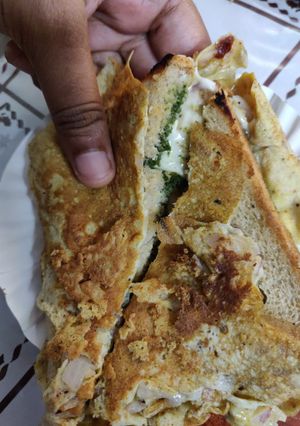A picture of Street style Bread Omlette.