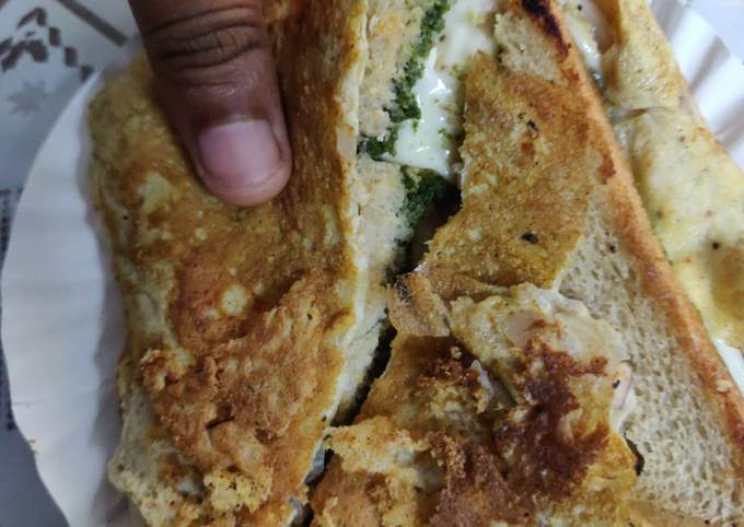 Street style Bread Omlette Recipe