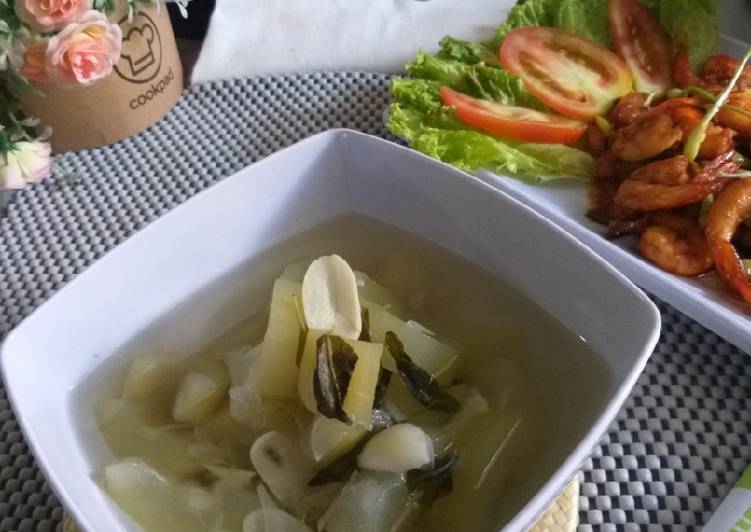 Resep 341.Sayur Labu Kuah Kemangi yang Bikin Ngiler