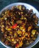 Onion mushroom stir fry