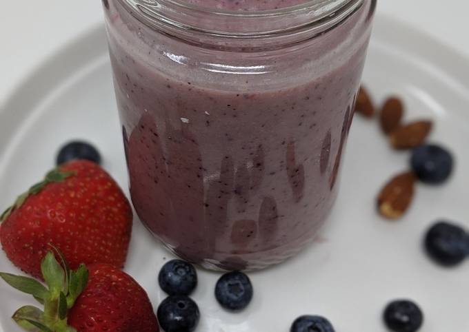 Perfectly Purple Almond Butter Smoothie