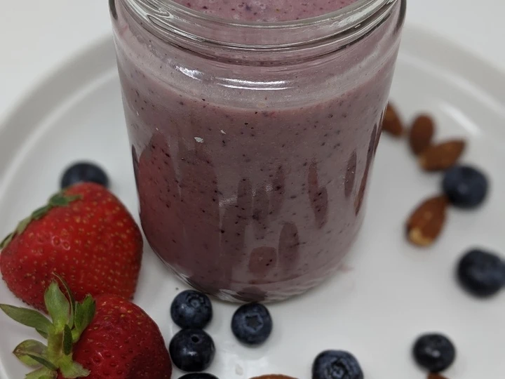 Easy Ways Make|Recipe} Perfectly Purple Almond Butter Smoothie the So Delicious, Tasty