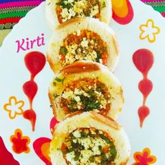 A picture of Stuffed paneer and veggie sandwich.