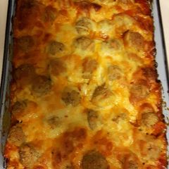 Meatball sub casserole A picture of Meatball sub casserole.