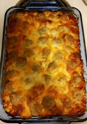 A picture of Meatball sub casserole.