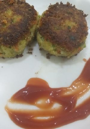 A picture of Green peas paneer cutlets.