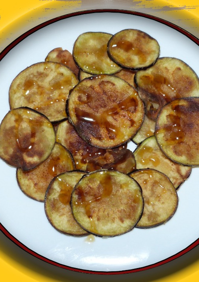 Una foto de Berenjenas fritas con miel