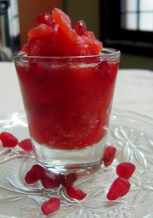 A picture of Pomegranate Granita.