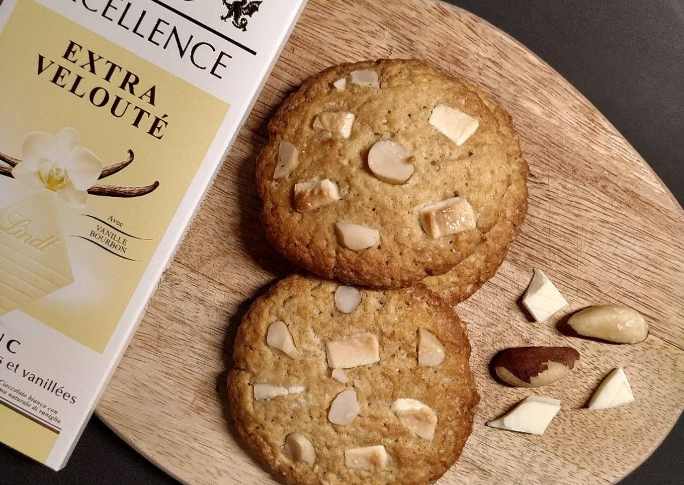 Cookies noix du Brésil / chocolat blanc sans gluten