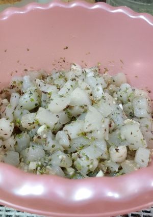 Una foto de Berenjenas tipo provenzal (Fácil, rico y barato)😋