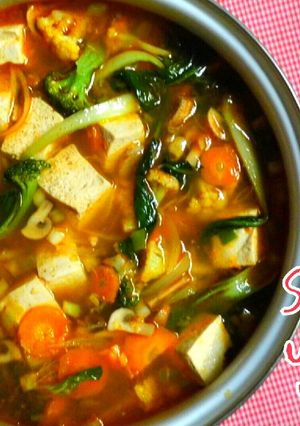 Foto resep Sup Tahu Pedas aka Sundubu Jjigae