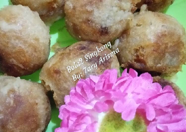 resep cara bikin Bola2 singkong Empuk didalam, Krispy di luar