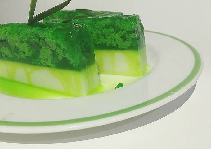 Tutorial Memasak Resep Puding lumut pandan santan