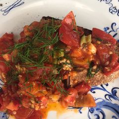 Tomatoes on toast A picture of Tomatoes on toast.