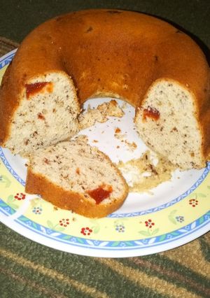 Una foto de Budín con pedacitos de membrillo y chocolate!