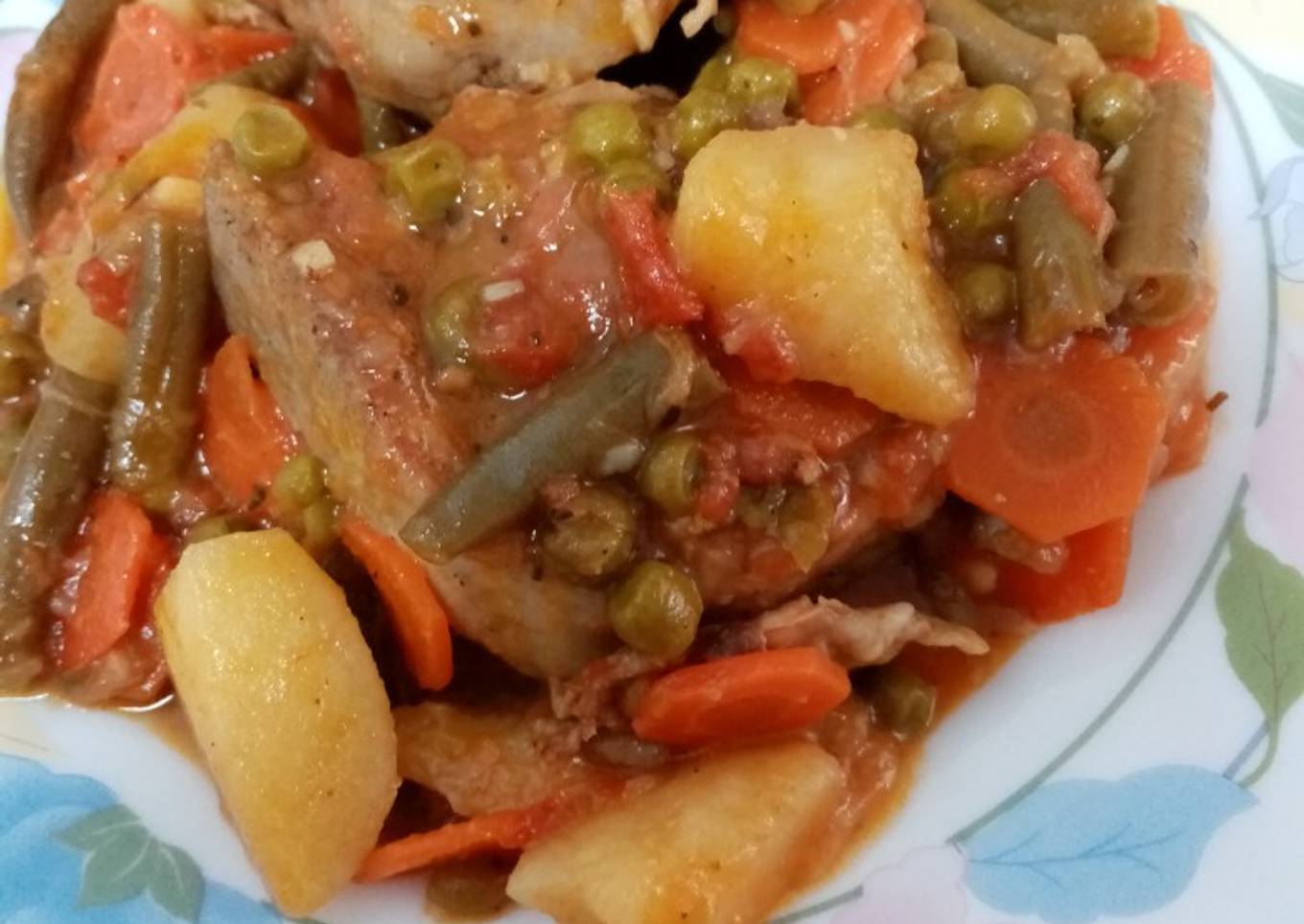 Cordero con menestra de verduras