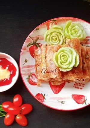 Hình của món Chả giò bắp giòn rụm.