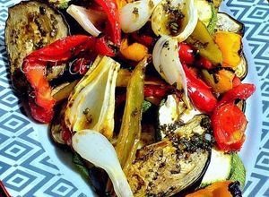 Foto principal de Verduras a la parrilla con aceto balsámico, ajos y perejil