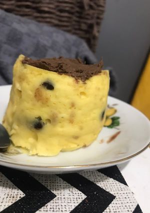 Una foto de Cheesecake de microondas en taza