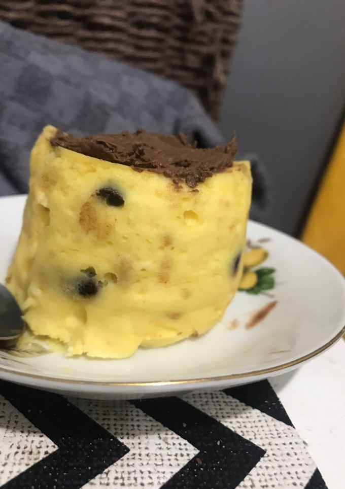 Una foto de Cheesecake de microondas en taza