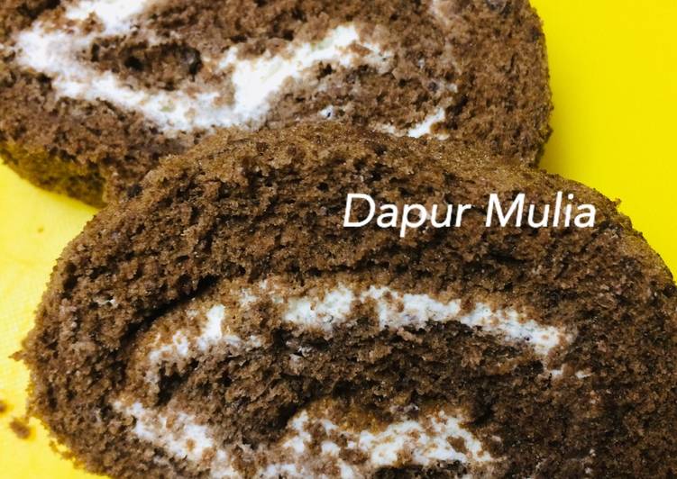 Roll cake chocolate