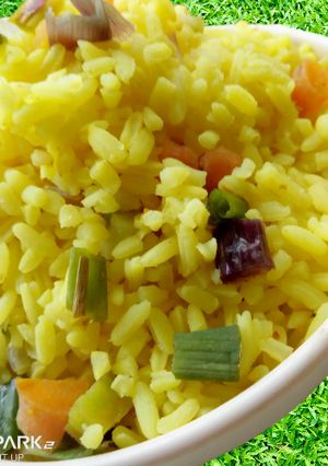 A picture of Turmeric Rice.