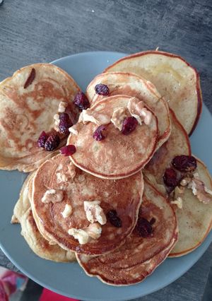 Φωτογραφία της συνταγής Pancake's μπανάνας με μέλι 🍯 και καρύδι