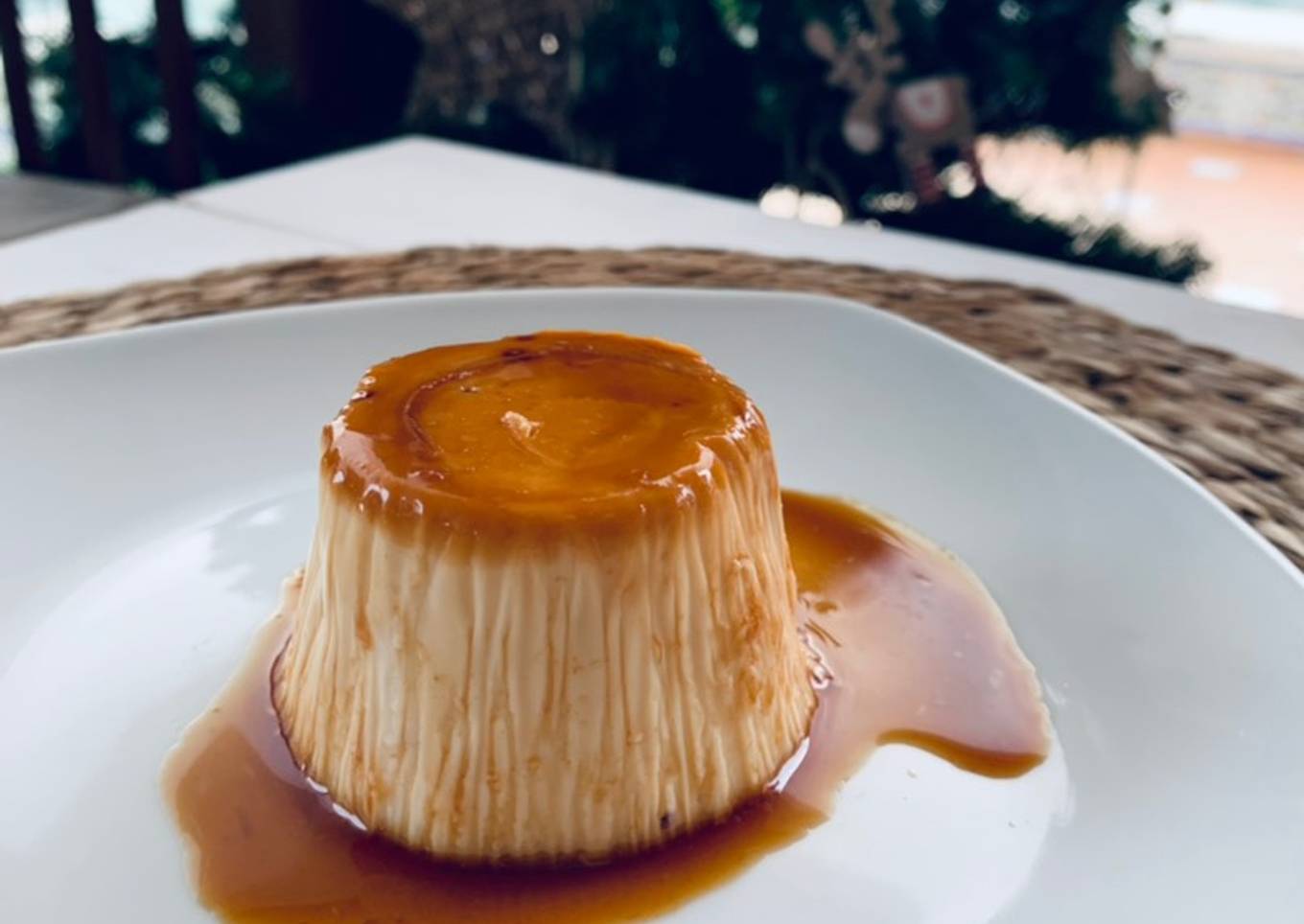 Flan de turrón