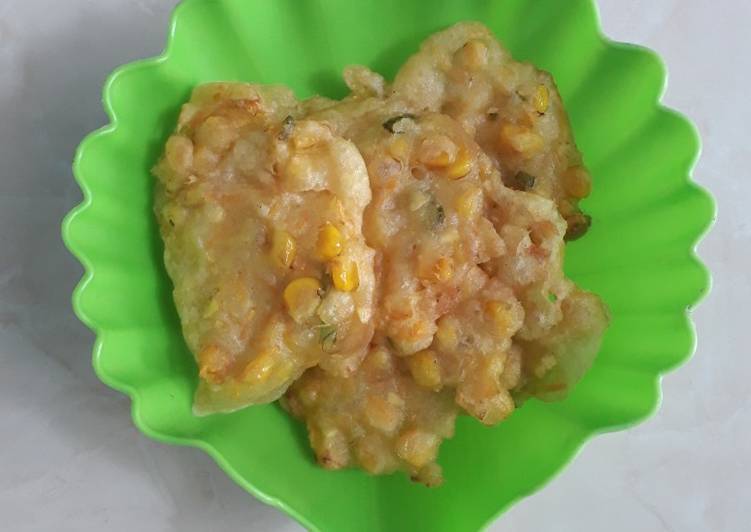 Resep Cemilan batita bakwan jagung udang krispiih Anti Gagal