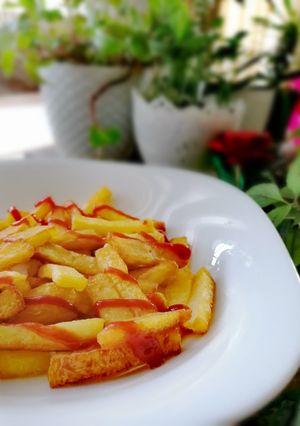 عکسی از دستور سیب‌زمینی سرخ کرده