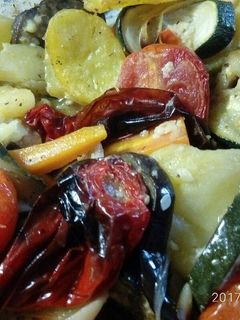 Una foto de Verduras asadas