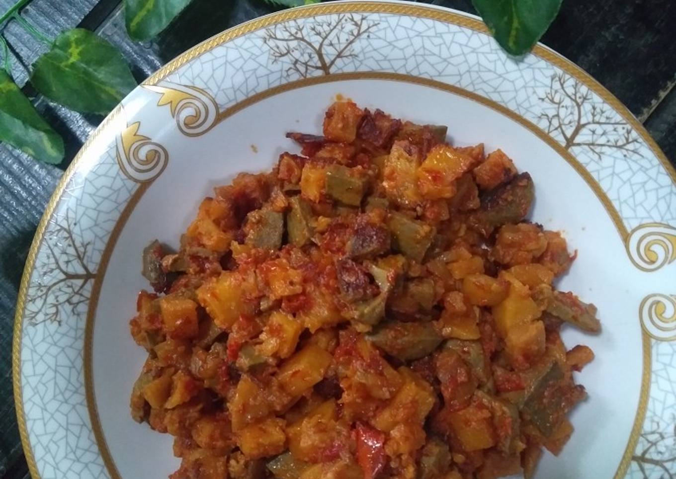 Kentang balado ati ayam