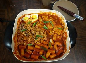 Foto resep Tteokbokki + Samyang + Odeng + Telur
