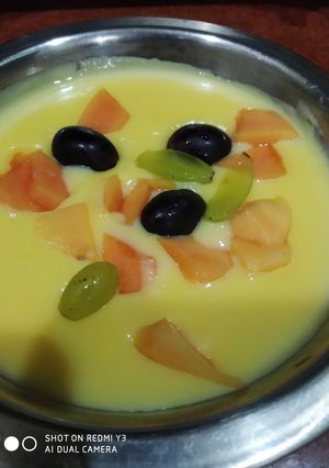 A picture of Fruit custard.
