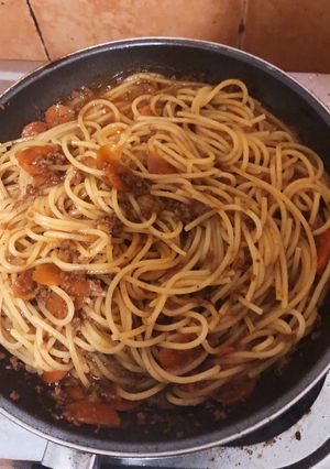 Foto resep Spageti / spaghetti Blackpaper