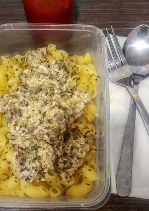 Foto resep Macaroni carbonara telur
