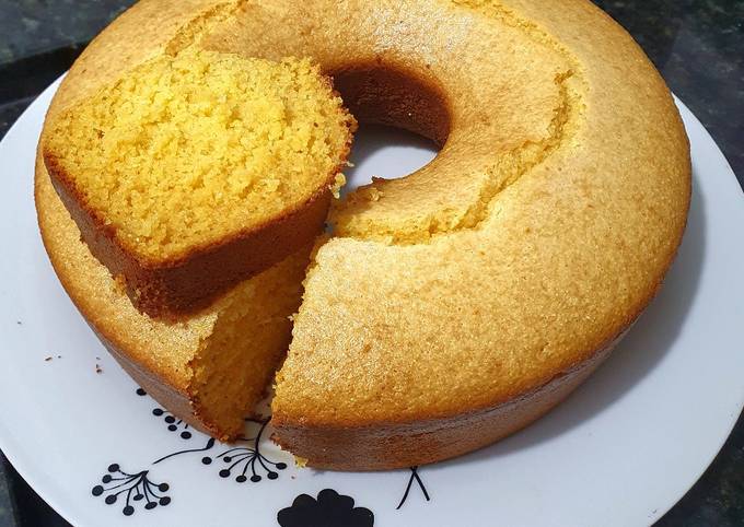 Receita de bolo de fubá simples