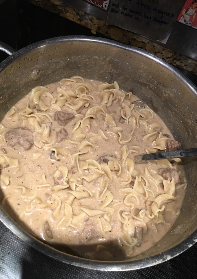 A picture of Beef Stroganoff .