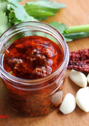 A picture of Schezwan Sauce.