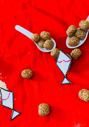 A picture of Sesame Ladoo.