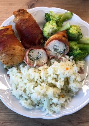 Baconba tekert csirkemell recept fotója