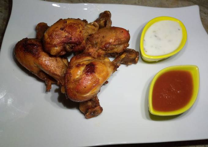 Recipe of Ultimate Crispy tandoori chicken drumsticks