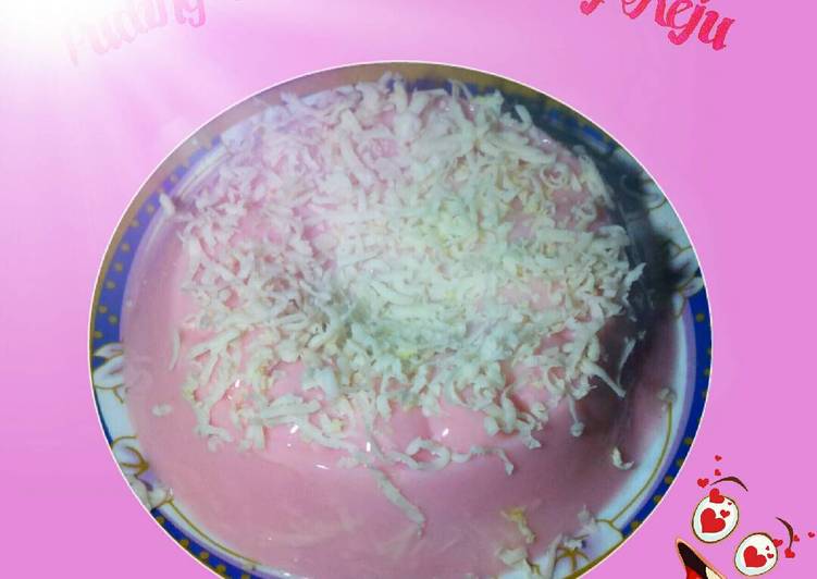 Bumbu Puding Susu Strawberry keju | Langkah Membuat Puding Susu Strawberry keju Yang Menggugah Selera