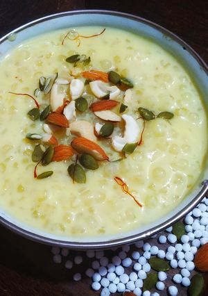A picture of Sabudana kheer for vrat.