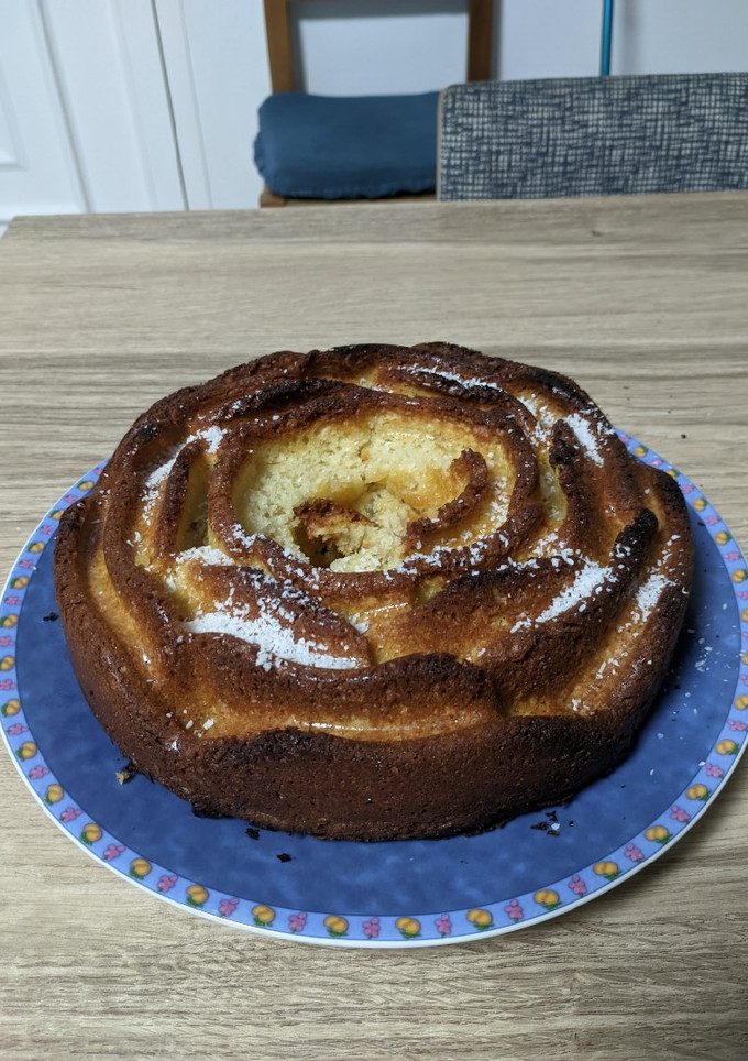 Una foto de Bizcocho de coco con Thermomix