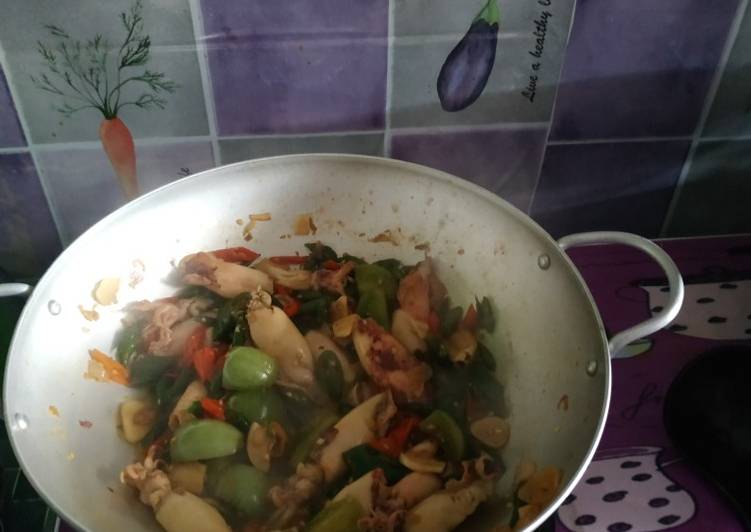 Resep Cumi kering pedas Lezat