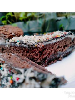 Foto resep Blackforest/ kue ultah brownies kukus