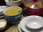 A picture of vegetables for soup