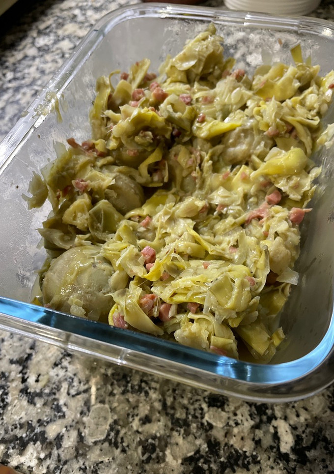Una foto de Alcachofas con jamón (Thermomix)