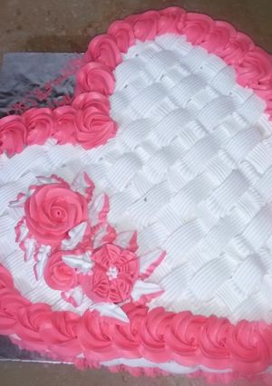 A picture of Coffee cocktail cake (heart shape 2nd part).